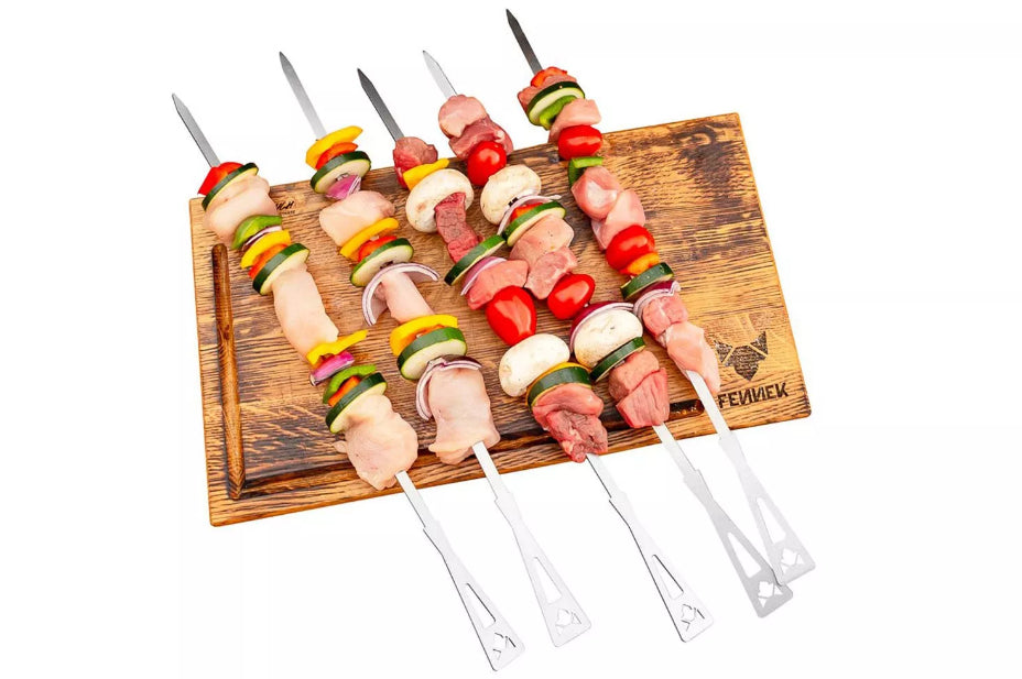FENNEK Grillspiesse, 6 Stk., 46,8 cm, Edelstahl, Silber