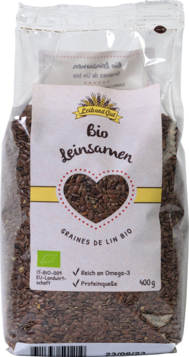 Leib und Gut Bio-Leinsamen – 400 g