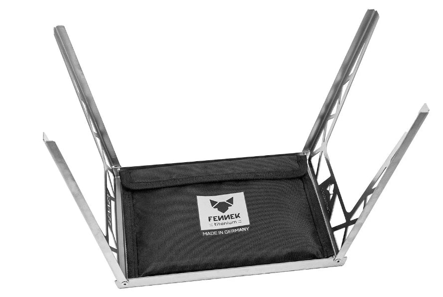 FENNEK Klapprost 32,4 × 16,5 × 20 cm, Titan, 2 Stk., mit Tasche, für Hobo Premium Titan