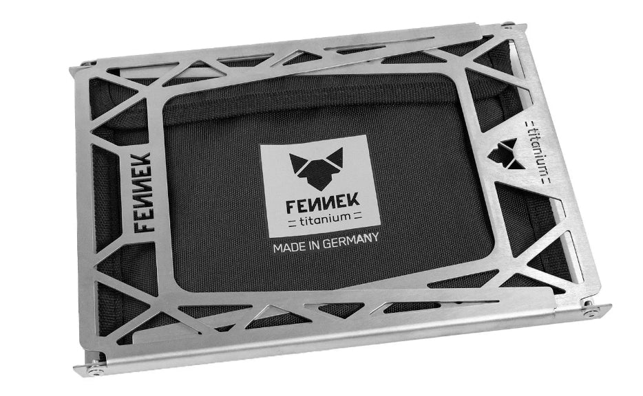 FENNEK Klapprost 32,4 × 16,5 × 20 cm, Titan, 2 Stk., mit Tasche, für Hobo Premium Titan