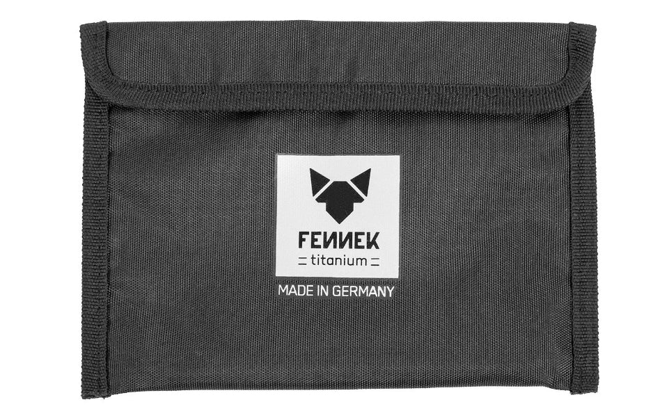 FENNEK Campingkocher Hobo Premium Titan – titan, zusammengelegt 16,4×13,2×1,5 cm, 450 g – silber