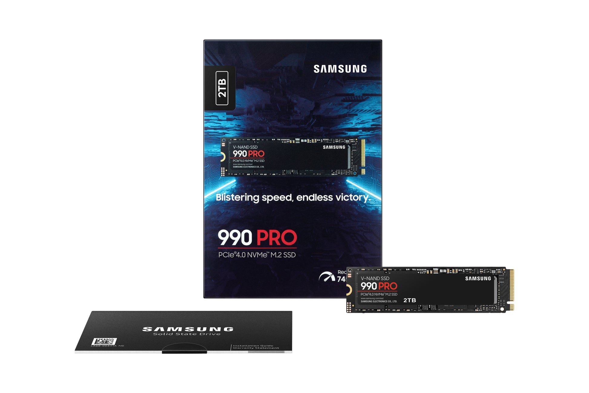 Samsung 990 PRO – 2 TB M.2 2280 NVMe PCIe 4.0 x4, 7'450/6'900 MB/s – für PC