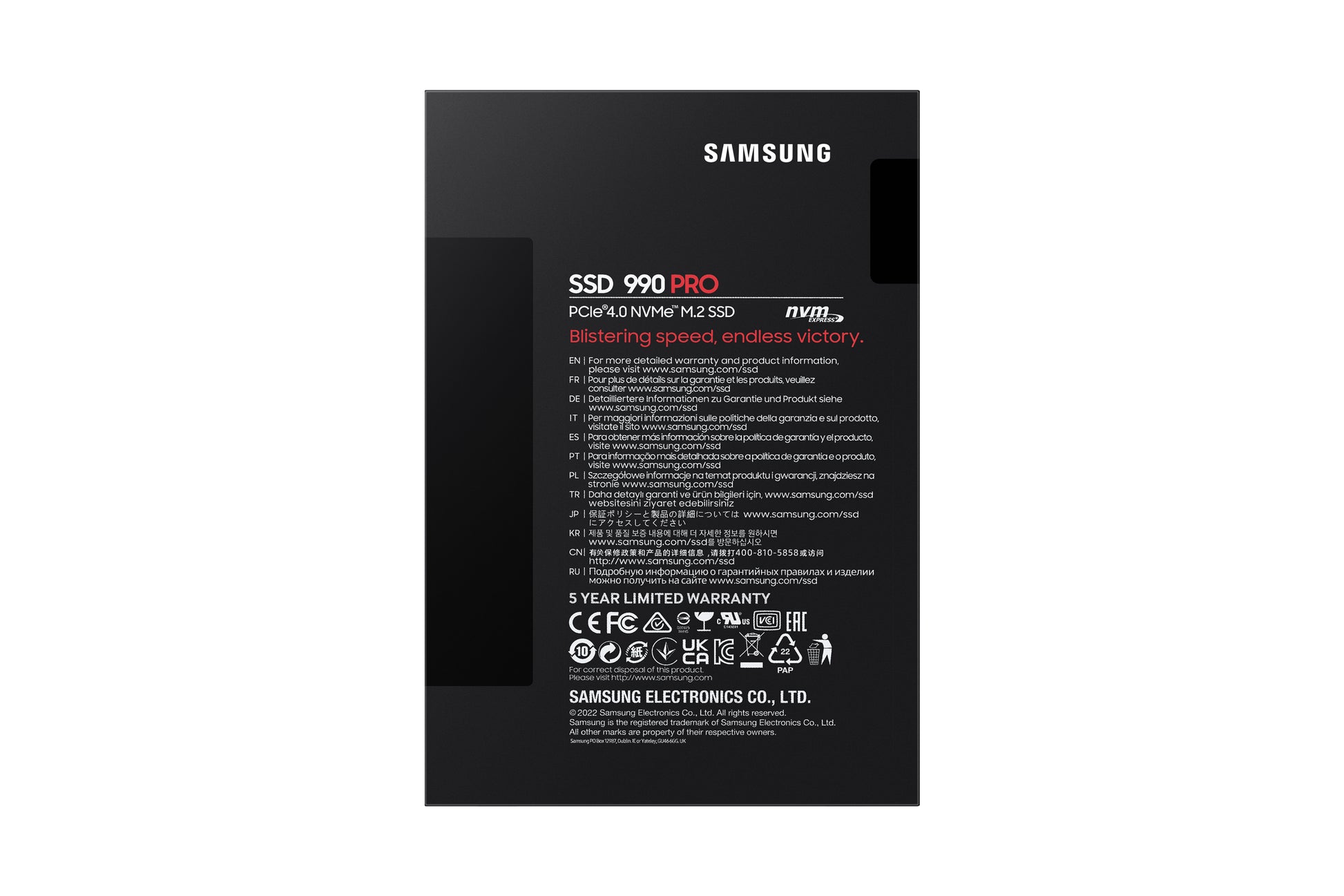 Samsung 990 PRO – 2 TB M.2 2280 NVMe PCIe 4.0 x4, 7'450/6'900 MB/s – für PC
