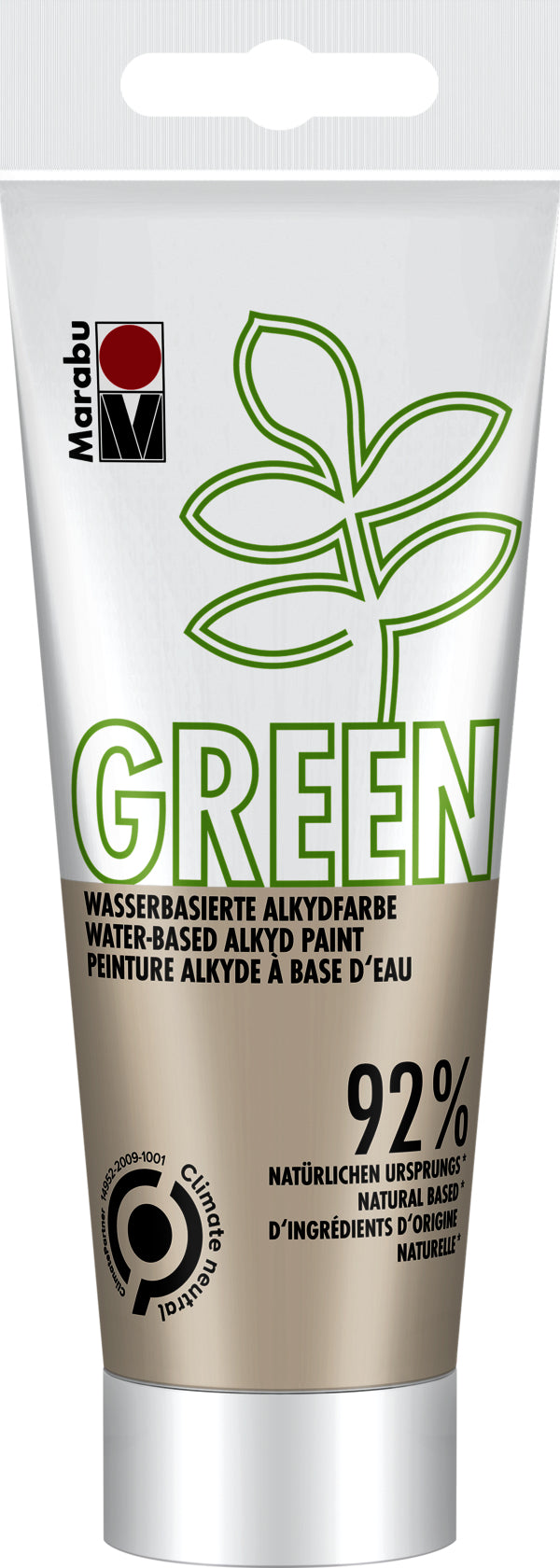 Marabu Wasserbasierte Alkydfarbe – Cremebeige 246, matt – 100 ml Tube – für Leinwand, Papier, Holz