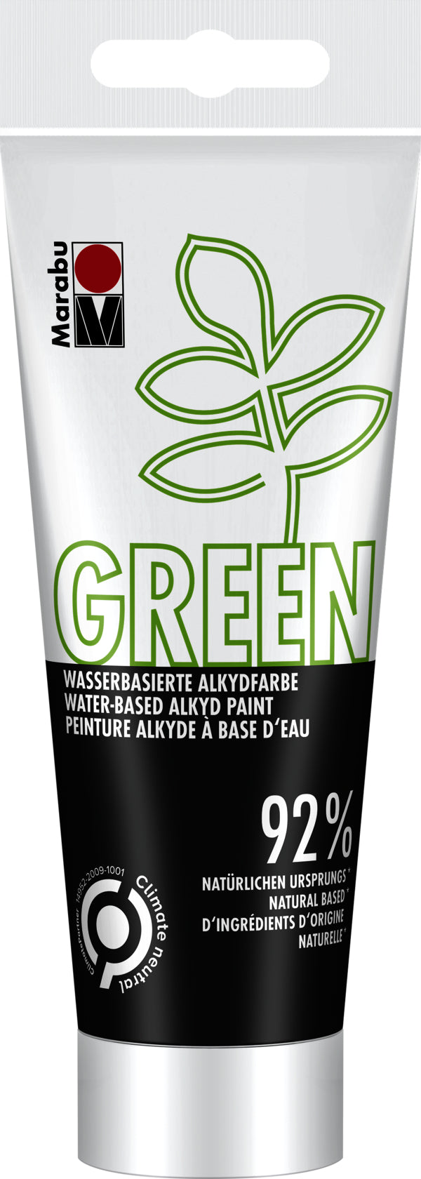 Marabu Alkydfarbe – Schwarz 073, umweltfreundlich – 100 ml, Tube – für Papier, Karton, Holz