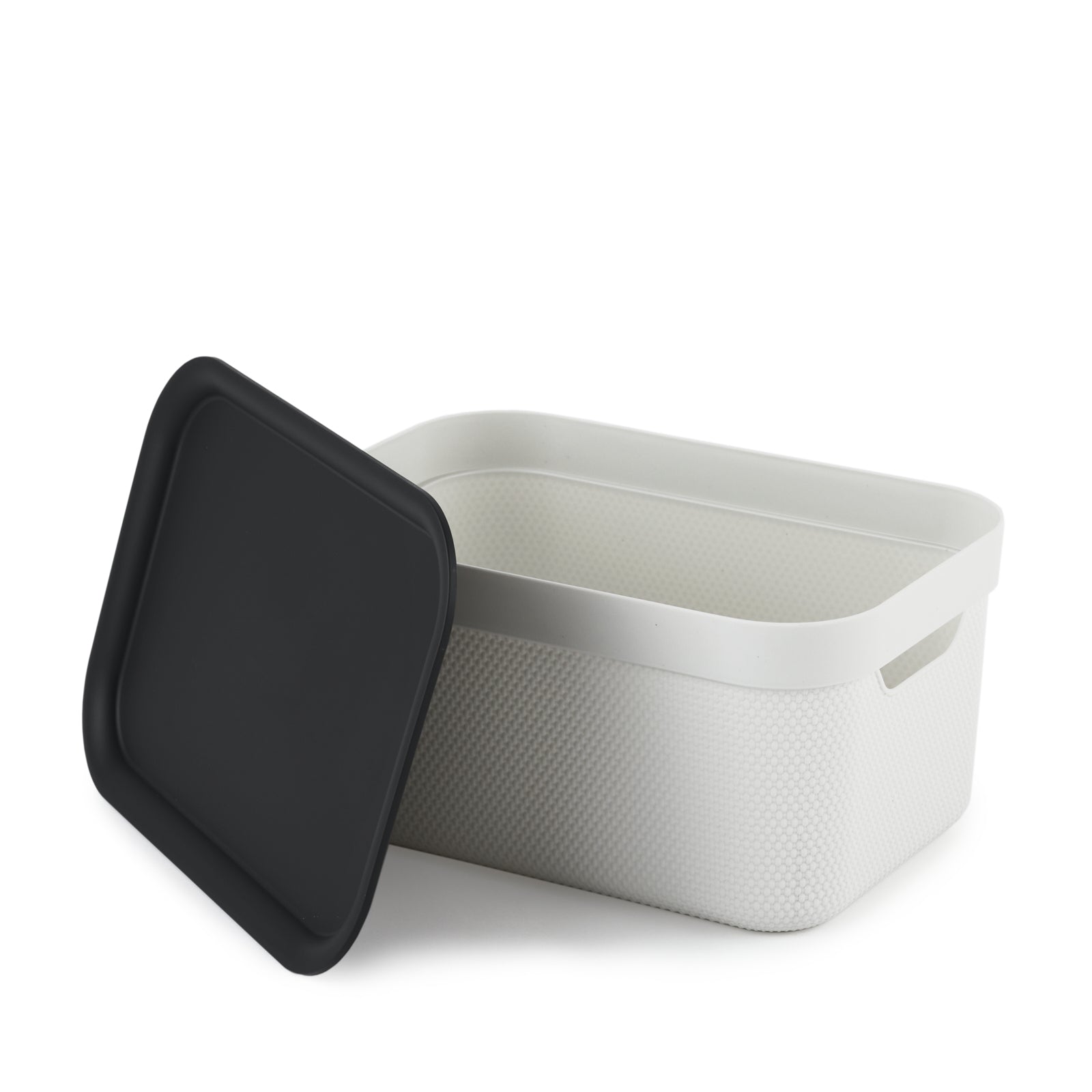 Rotho JIVE Aufbewahrungsbox 5 l (mit Deckel) – Kunststoff – Weiss – stapelbar – 260 × 130 × 180 mm