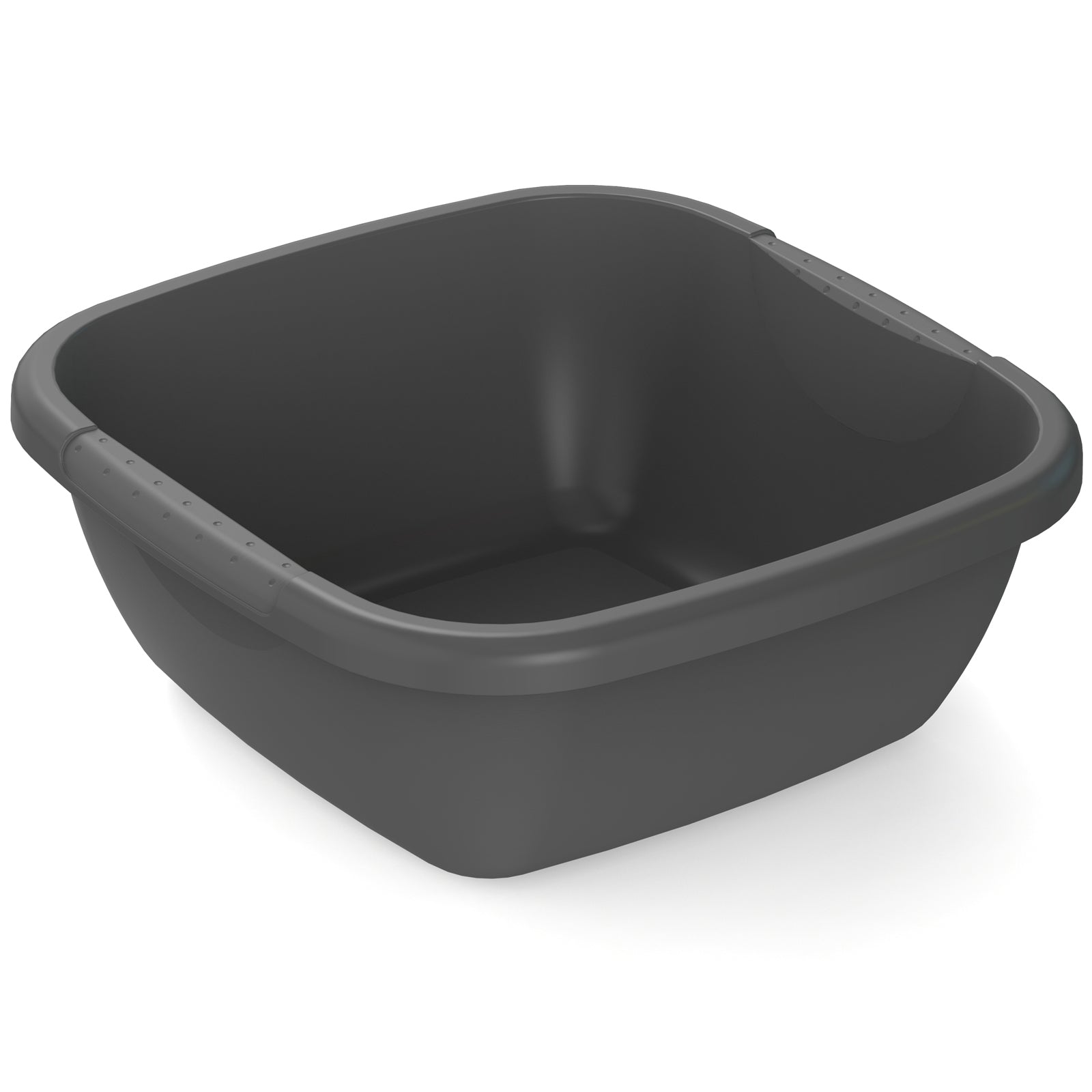 Rotho Becken eckig – 5 l – 29,0 × 29,0 × 12,0 cm – Schwarz – Kunststoff