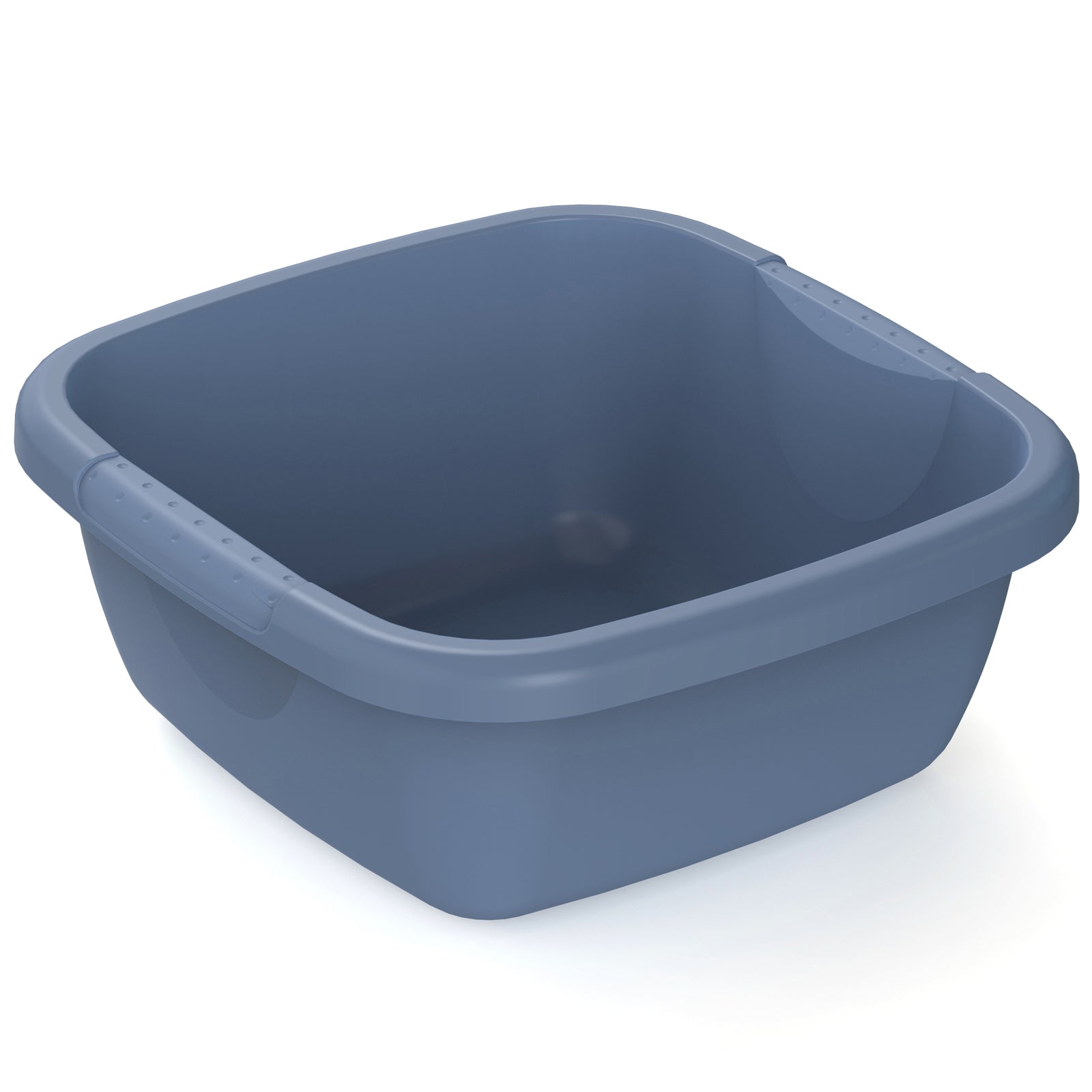 Rotho Rechteckiges Becken – 8 l – 34,5 × 34,5 × 13,0 cm – Schwarz – Kunststoff