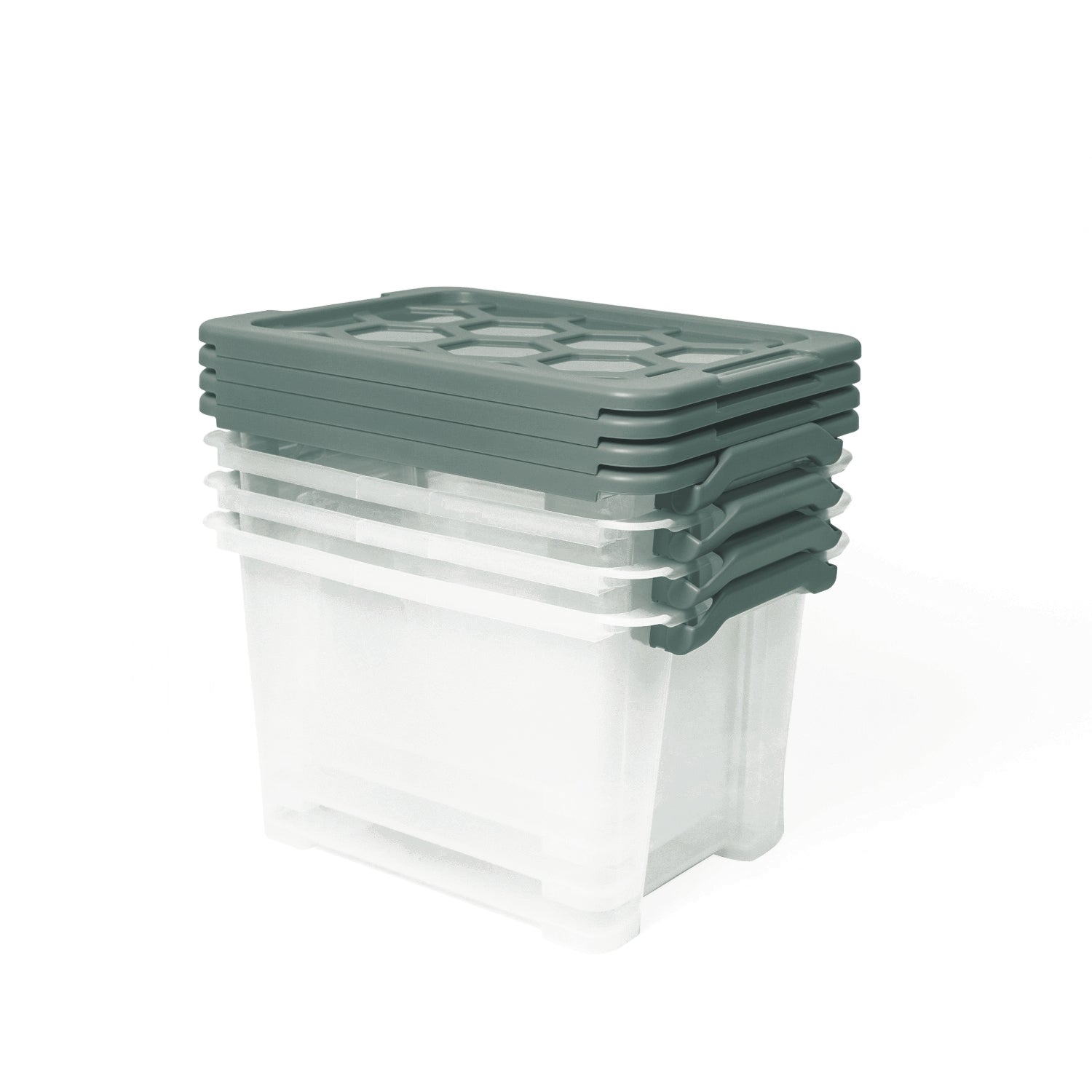 Rotho Aufbewahrungsbox Evo Safe – Kunststoff, transparent, 39,3 × 23 × 28,3 cm