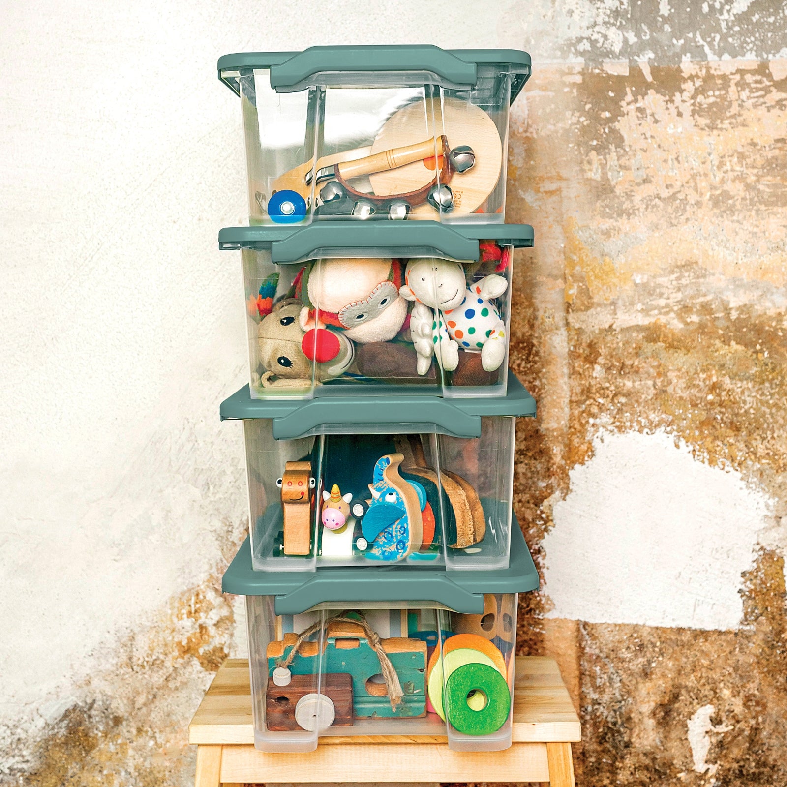 Rotho Aufbewahrungsbox Evo Safe – Kunststoff, transparent, 39,3 × 23 × 28,3 cm
