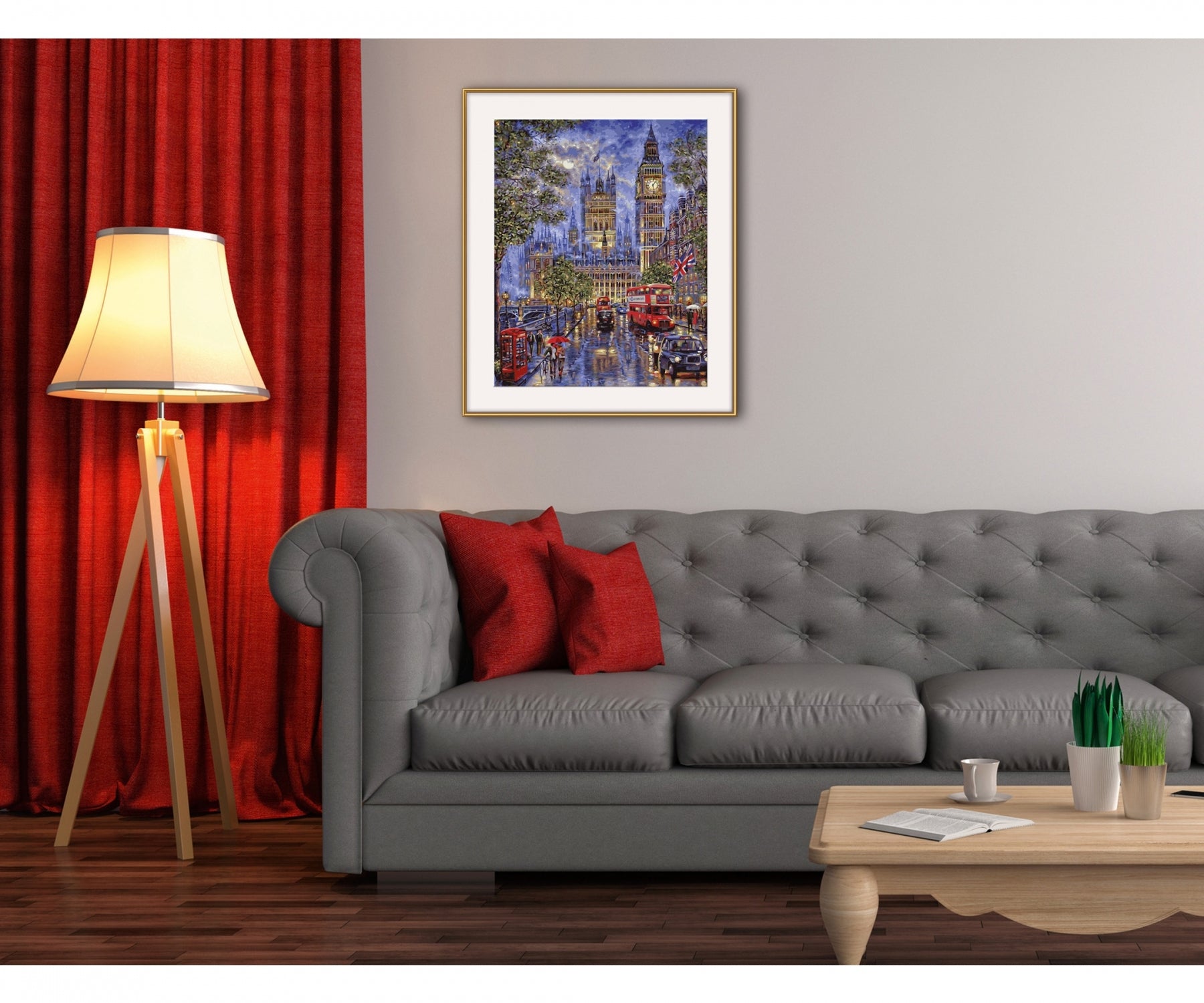 Schipper Malen-nach-Zahlen-Set – Vollmond über London – 40 × 50 cm – ab 14 Jahren