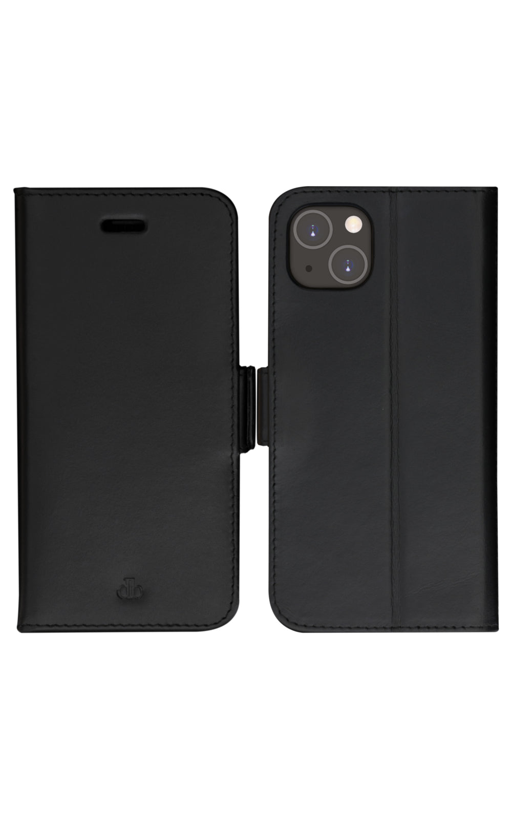dbramante1928 Copenhagen Slim Wallethülle – für Apple iPhone 14 Plus, 3 Kartenfächer, Leder, schwarz