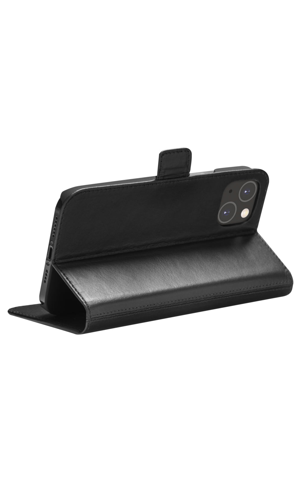 dbramante1928 Copenhagen Slim Wallethülle – für Apple iPhone 14 Plus, 3 Kartenfächer, Leder, schwarz