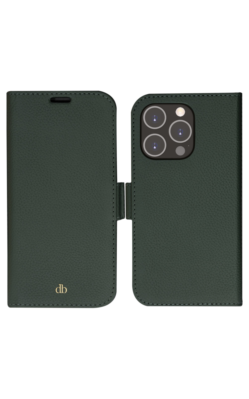 dbramante1928 Wallethülle – für Apple iPhone 14 Pro, 3 Kartenfächer, Leder, Grün, RFID-beständig