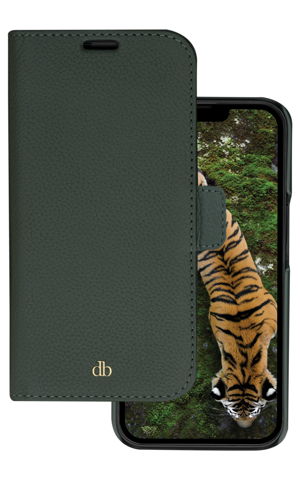 dbramante1928 Wallethülle – für Apple iPhone 14 Pro, 3 Kartenfächer, Leder, Grün, RFID-beständig