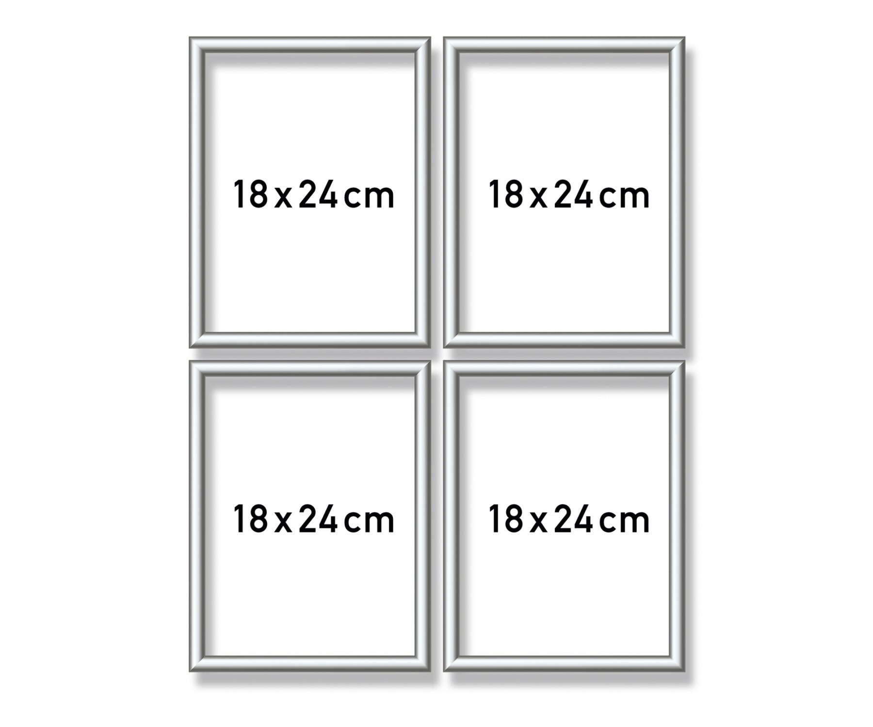 Schipper Quattro Alurahmen – für 18 × 24 cm – Aluminium, silber