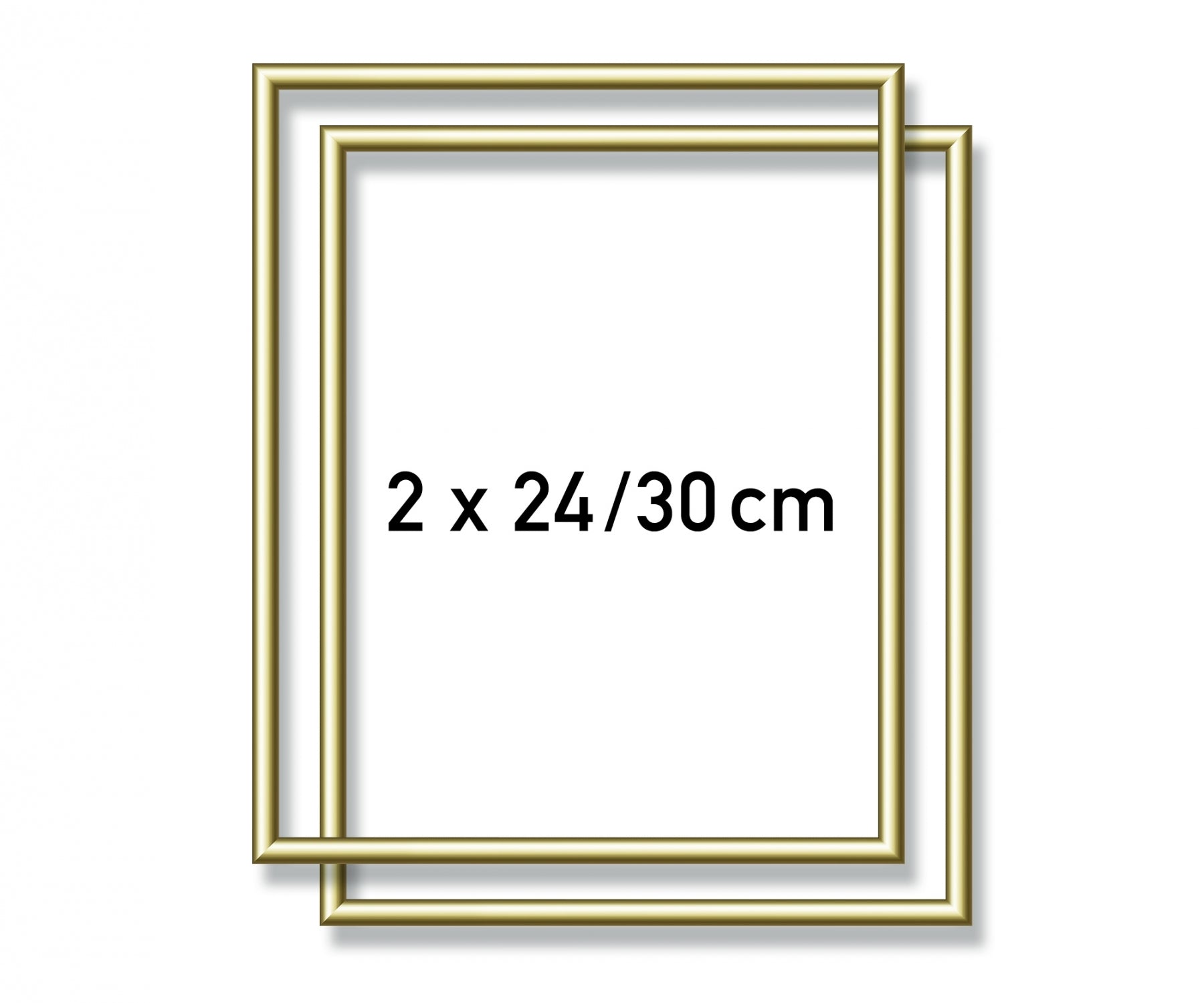 Schipper Einzelbilderrahmen – für 24 × 30 cm – Aluminium, gold, 2-teilig