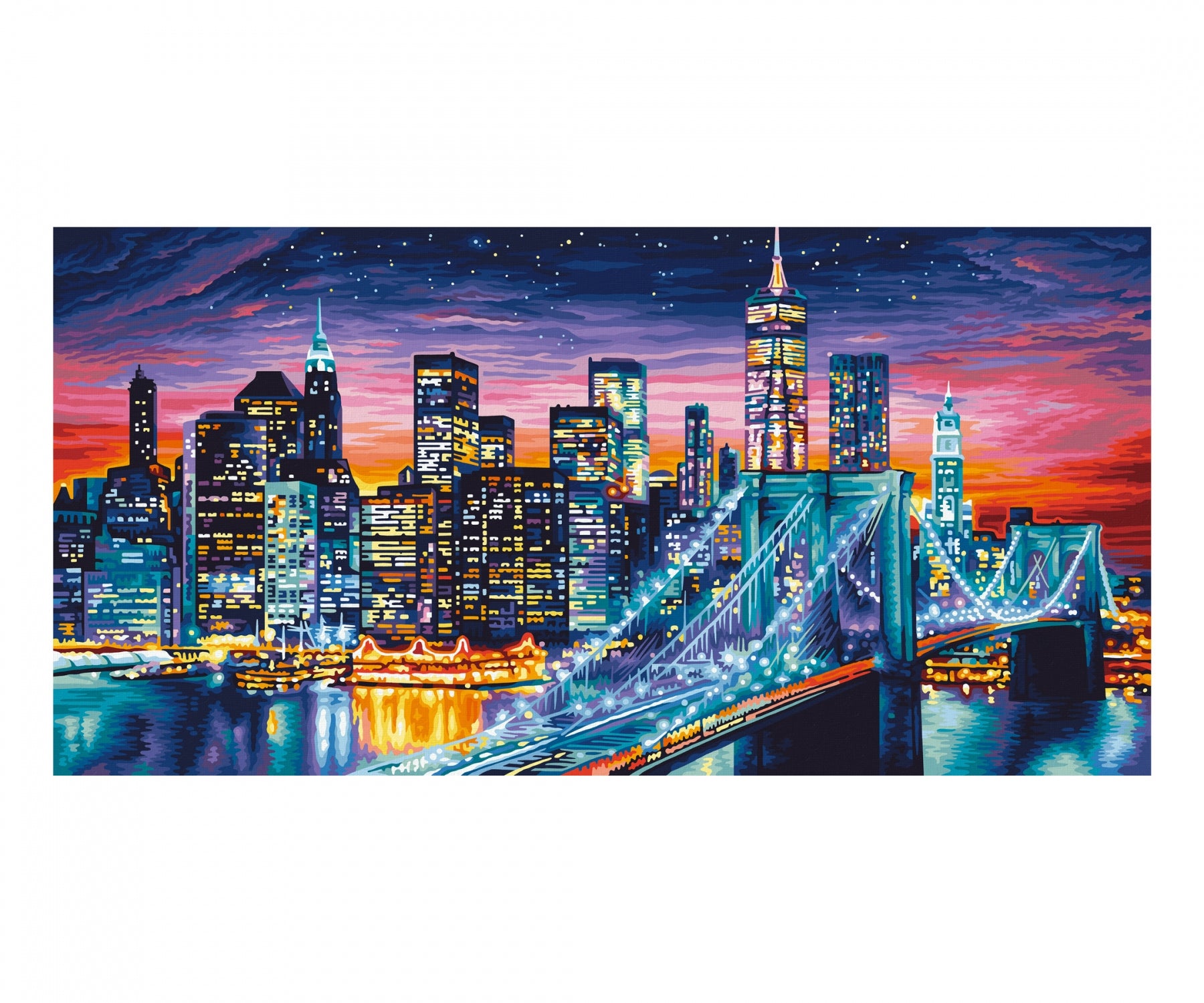 Schipper Malen-nach-Zahlen-Set – Manhattan bei Nacht – 1-teilig – ab 14 Jahren