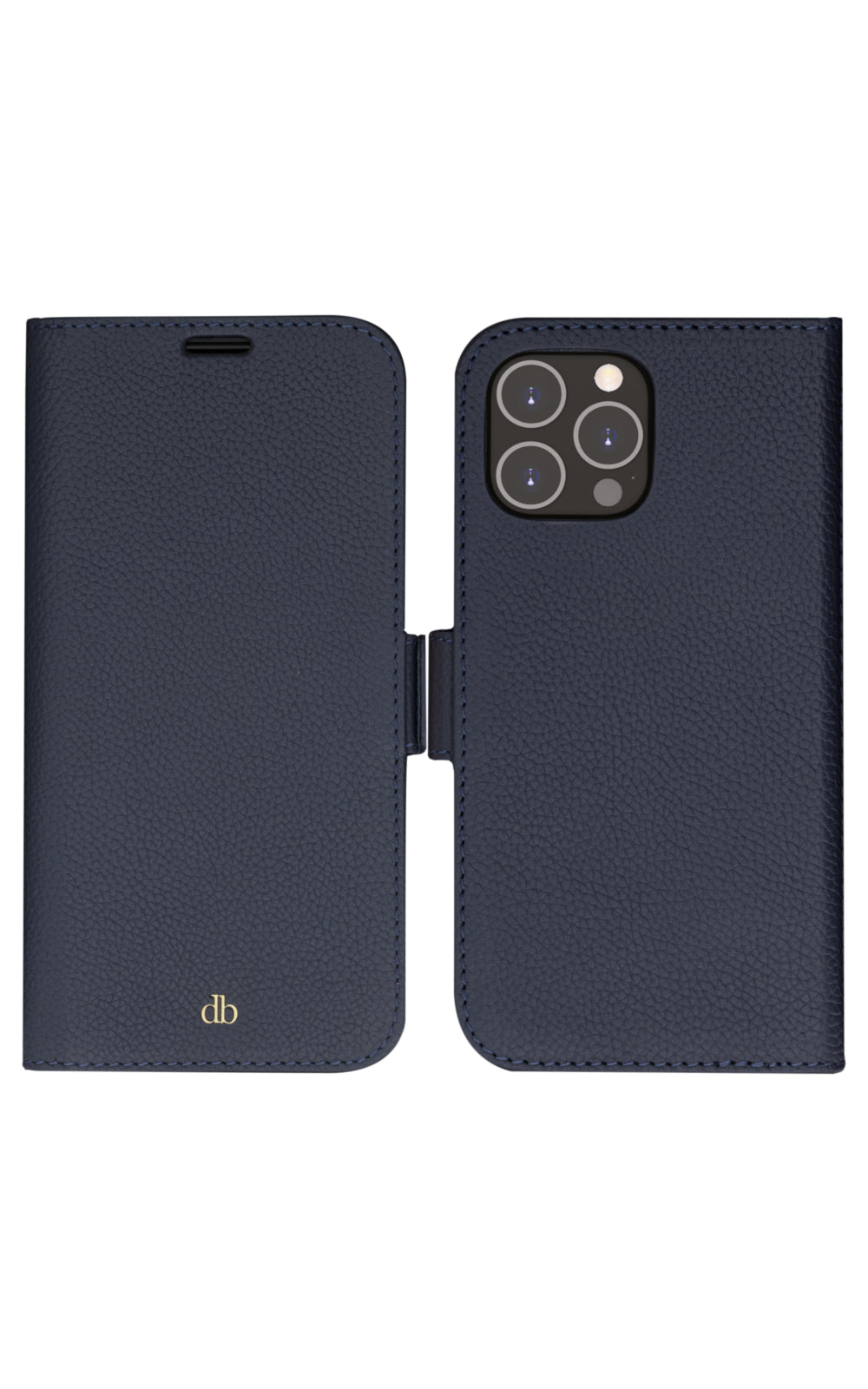 dbramante1928 New York Wallet – für iPhone 14 Pro Max, Pacific Blue, Leder, 3 Kartenfächer, Magnetverschluss