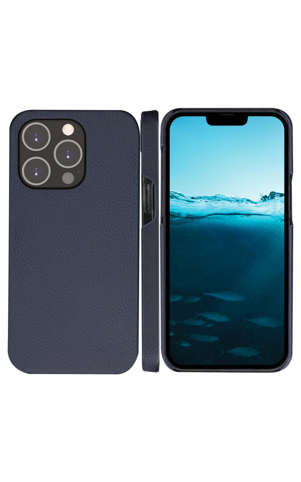 dbramante1928 New York – Wallethülle – für Apple iPhone 14 Pro, 3 Kartenfächer, Leder, Blau