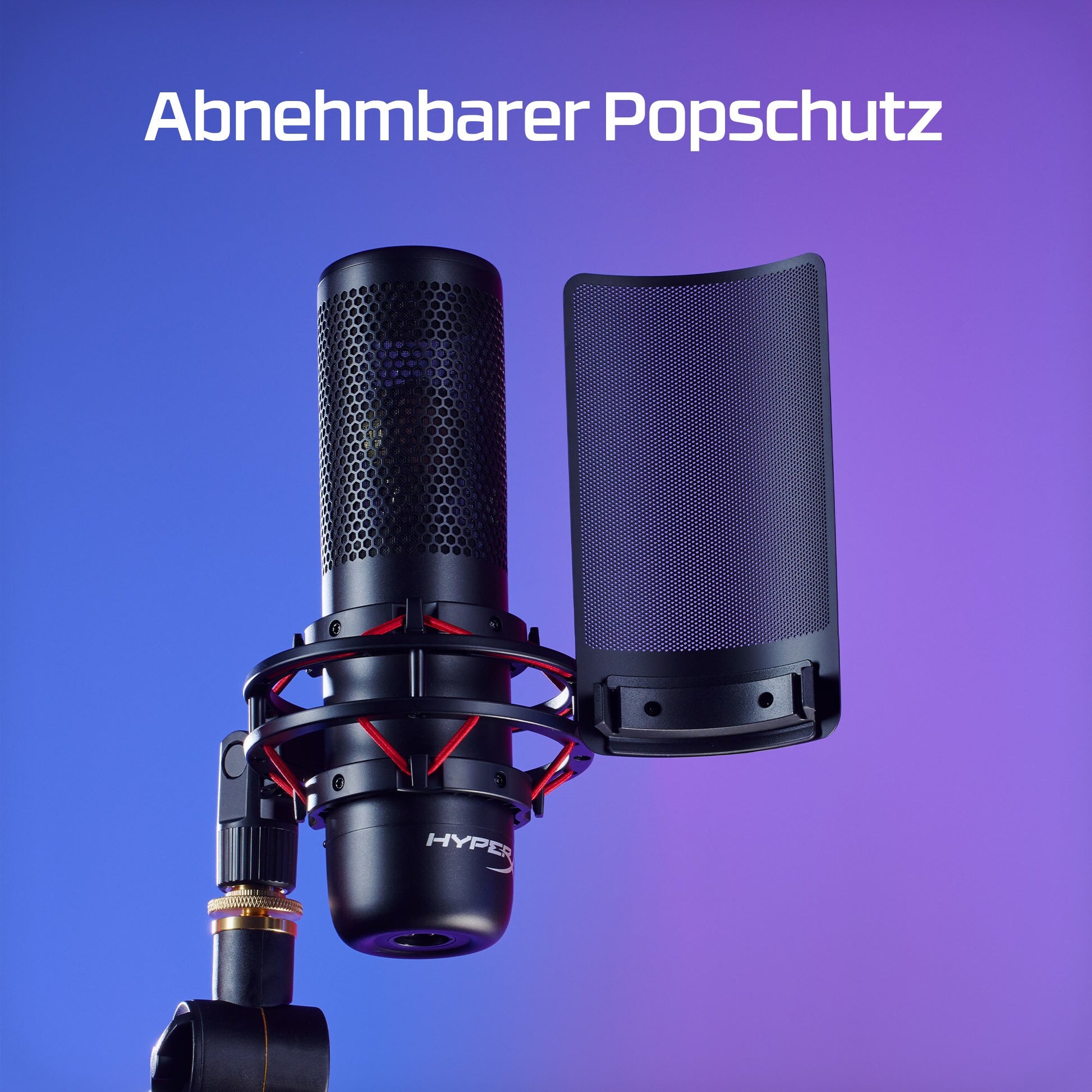 HyperX Procast – Tischmikrofon – XLR, kabelgebunden, 75 dB SNR – Schwarz