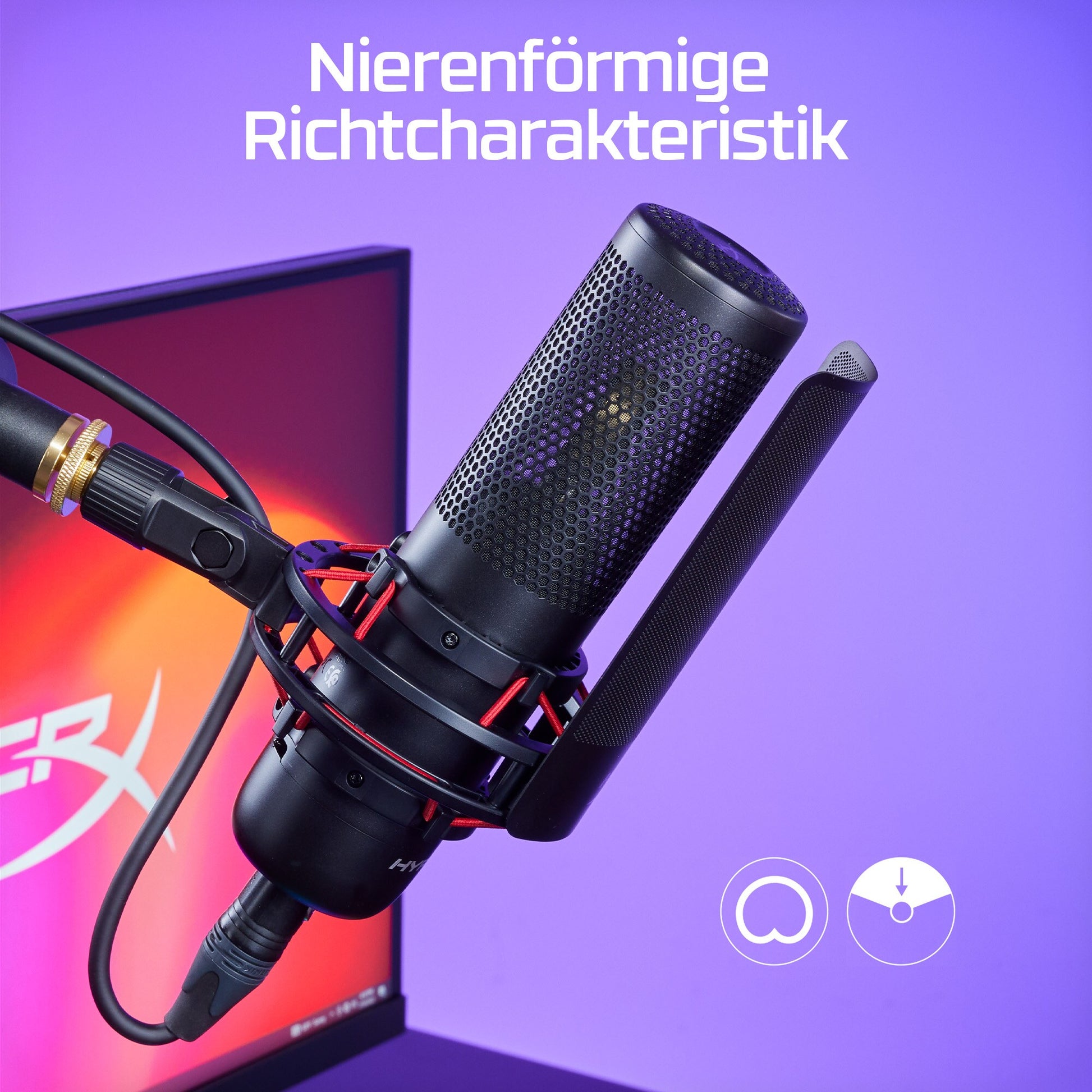 HP HyperX ProCast Studio-Mikrofon – XLR, Kabelgebunden, Schwarz