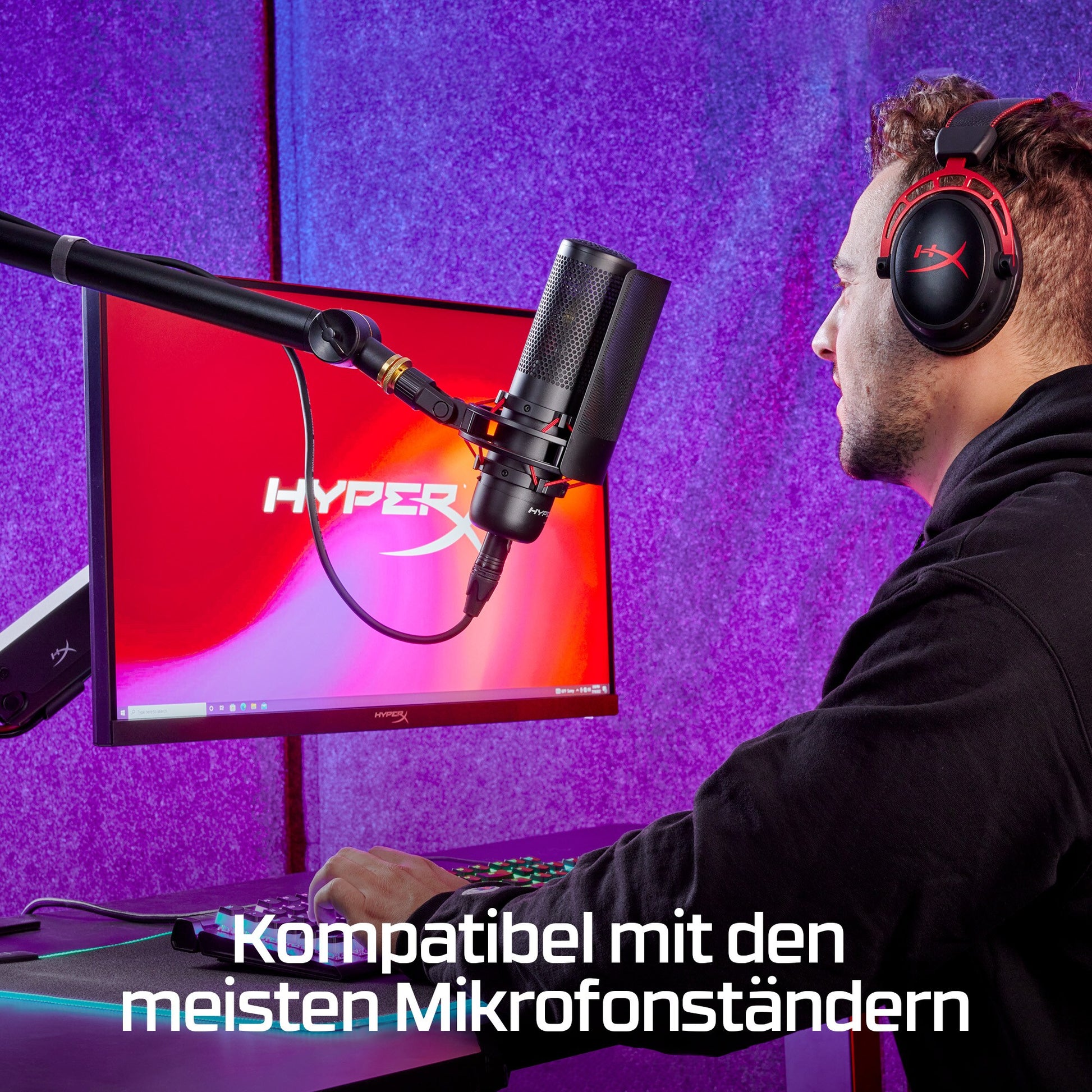 HyperX Procast – Tischmikrofon – XLR, kabelgebunden, 75 dB SNR – Schwarz