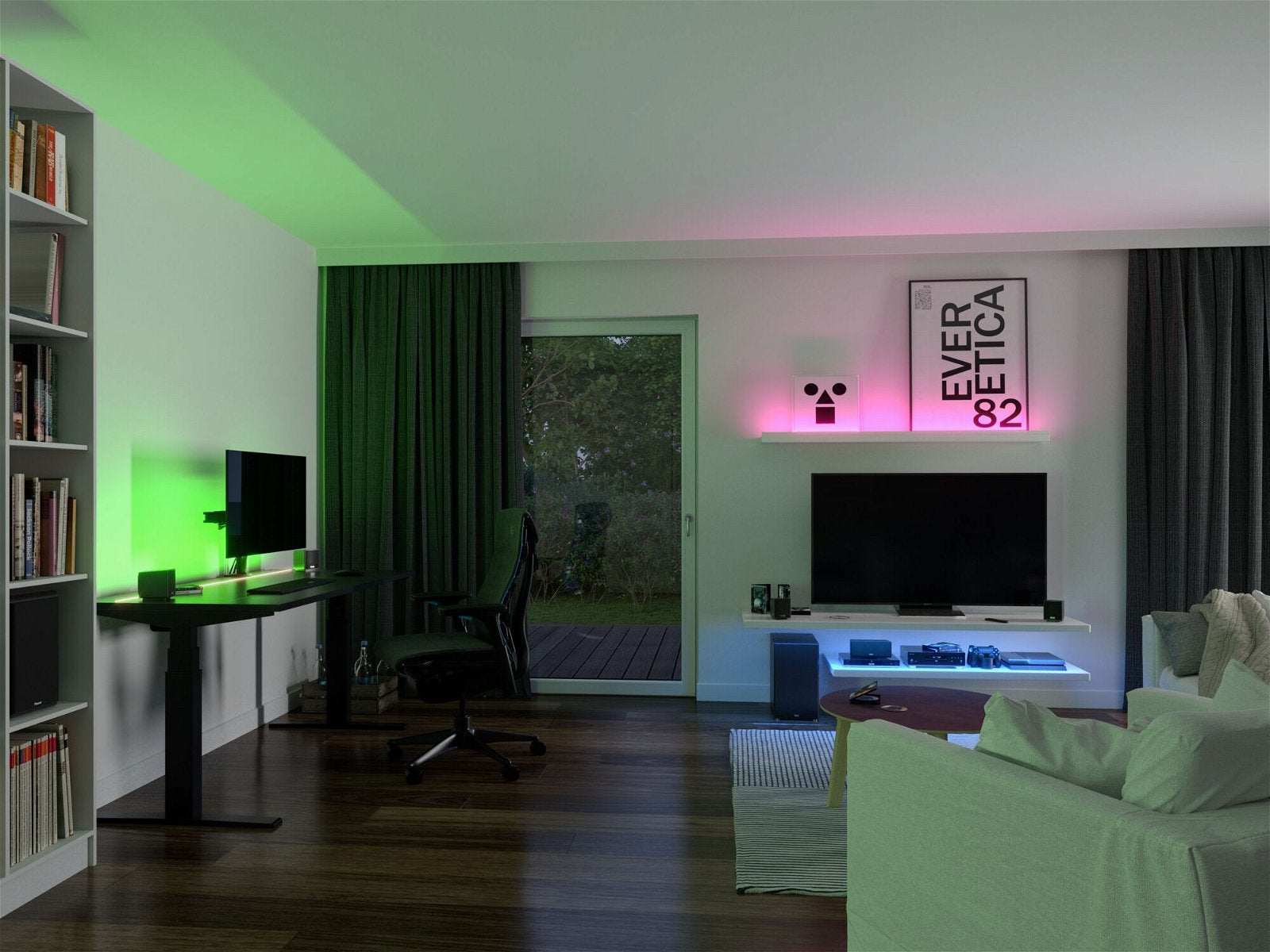 Paulmann LED-Strip – 1,5 m, 495 lm, 12 W, RGB, dimmbar, weiss, Fernbedienung, Netzteil