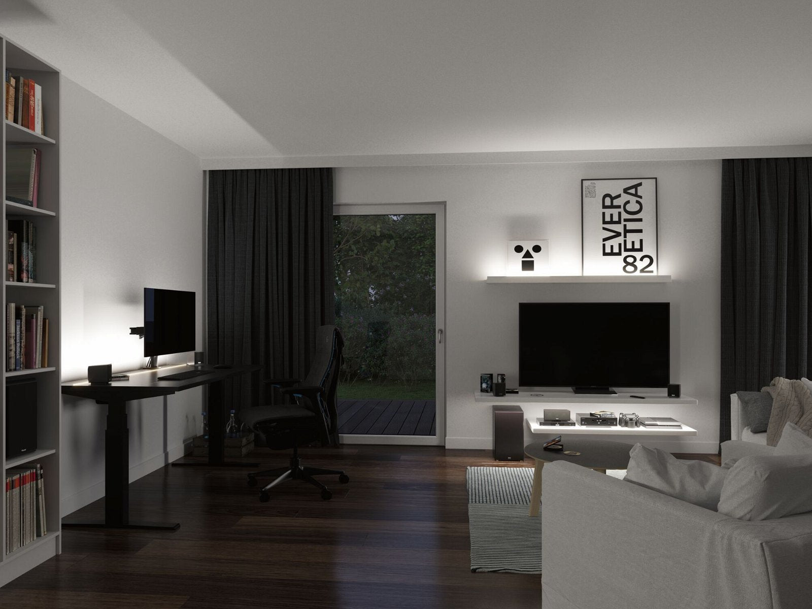 Paulmann LED-Strip – 1,5 m, 750 lm, 7 W, 3000 K, weiss, inkl. Netzteil