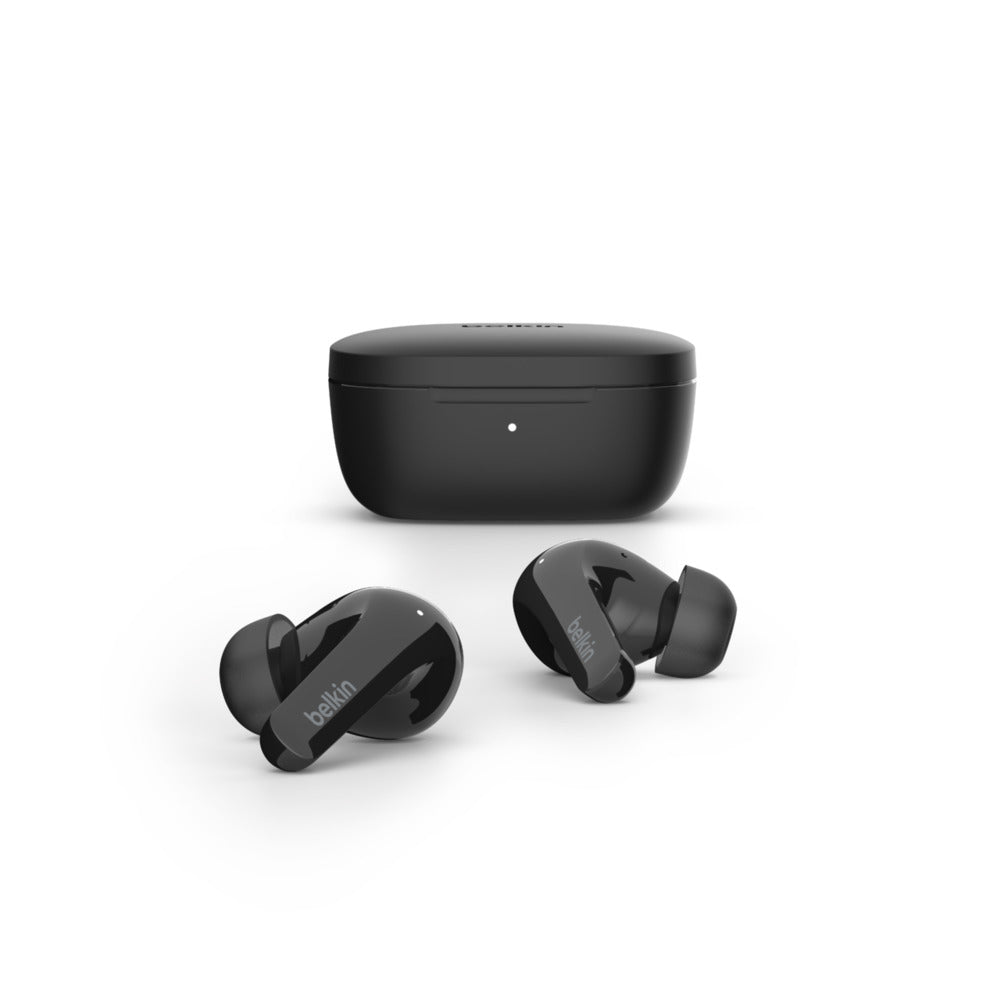 Belkin SOUNDFORM Flow – True Wireless In-Ear Kopfhörer – Bluetooth 5.2, ANC, IPX5 – Schwarz – bis 31 h