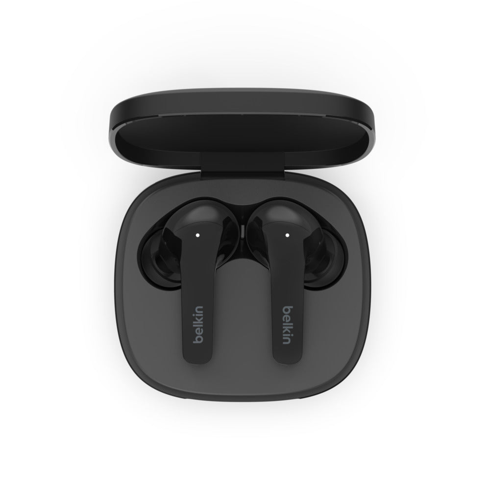 Belkin SOUNDFORM Flow – True Wireless In-Ear Kopfhörer – Bluetooth 5.2, ANC, IPX5 – Schwarz – bis 31 h