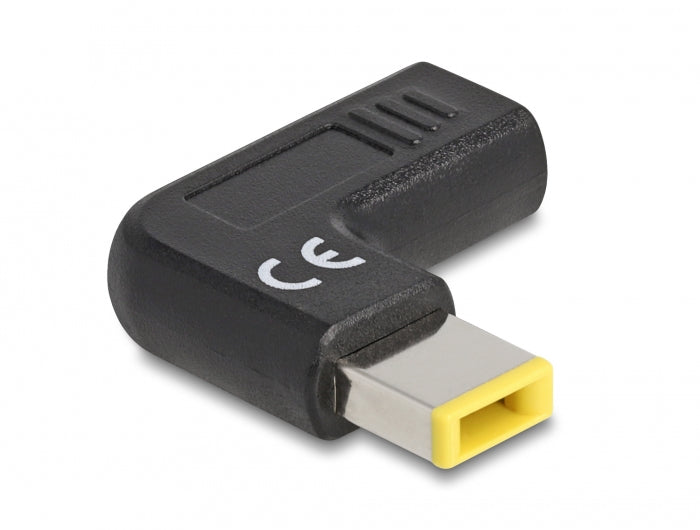 DeLOCK USB-C zu Lenovo 11,0 × 4,5 mm Adapter – 20 V, 3 A, gewinkelt 90°, Schwarz, für Laptop