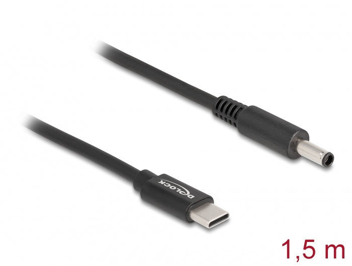 DeLOCK USB-C auf 4,5×3,0 mm Kabel – 1,5 m – Schwarz – für Dell