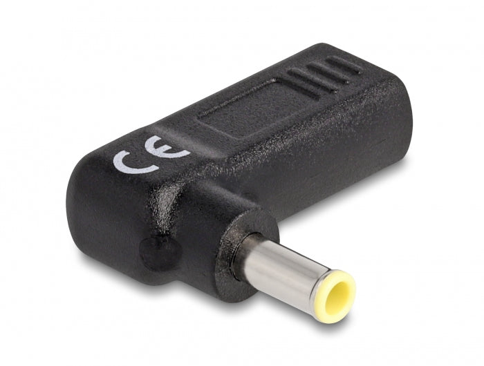 DeLOCK USB-C zu Samsung 5,5 × 3,0 mm Adapter (90°) – 19 V, 3 A – Schwarz