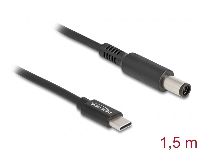 DeLOCK USB-C auf 7,4×5,0 mm Kabel – 1,5 m – Schwarz – für Dell