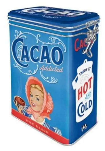 Nostalgic Art Vorratsdose 1,3 l, 11 × 8 × 18 cm, Metall, Weiss/Blau