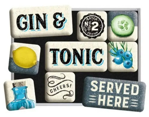 Nostalgic Art Magnet-Set – 9-teilig – mehrfarbig