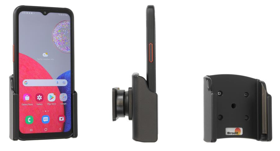 Brodit Kfz-Ladehalterung – Schraubbefestigung – für Samsung Galaxy Xcover 6 Pro – Schwarz
