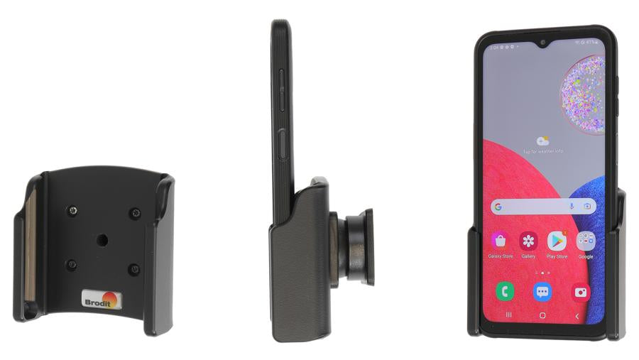 Brodit Kfz-Ladehalterung – Schraubbefestigung – für Samsung Galaxy Xcover 6 Pro – Schwarz