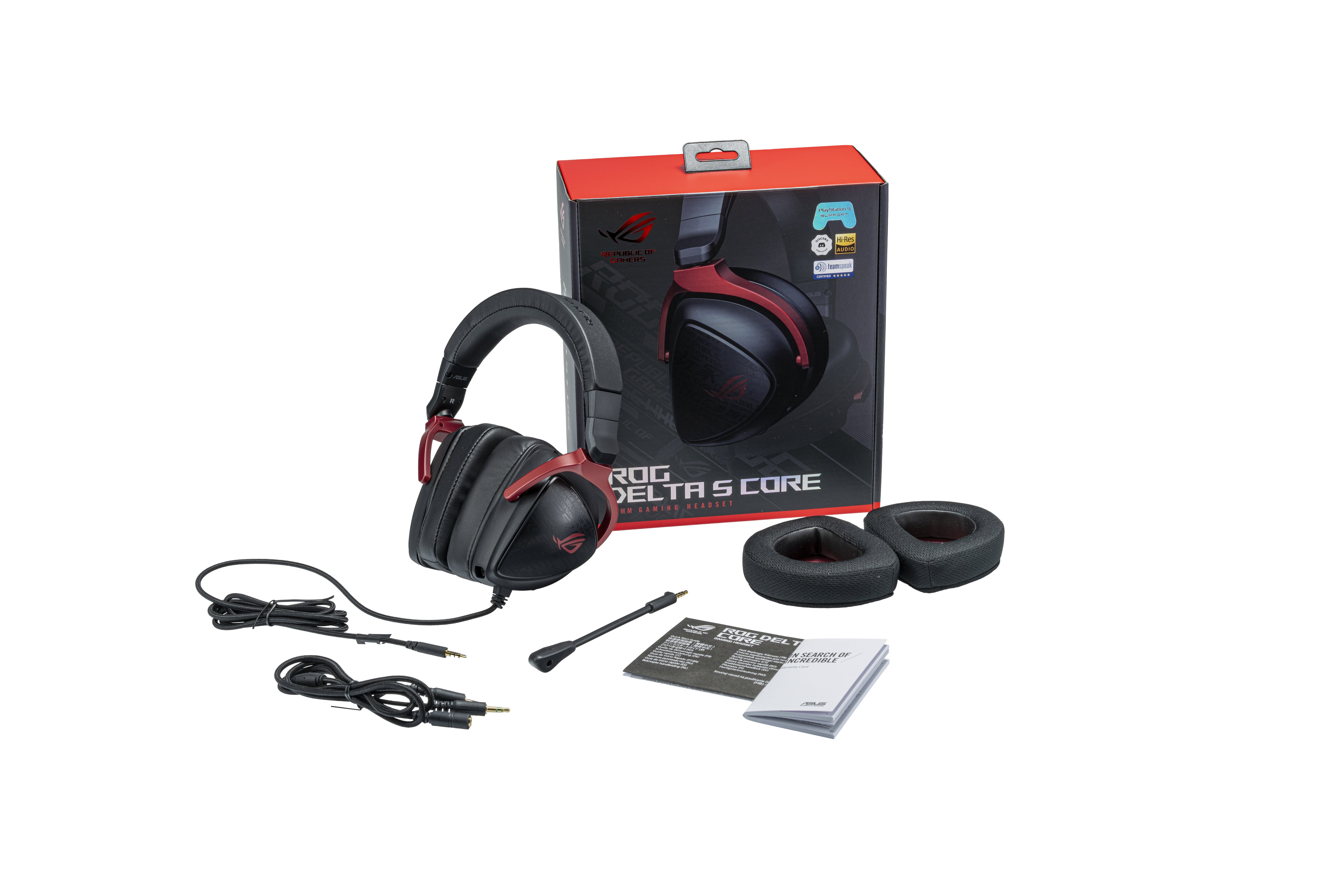 ASUS ROG Delta S Core – Over-Ear Gaming-Headset – Kabelgebunden, mit Mikrofon – Schwarz