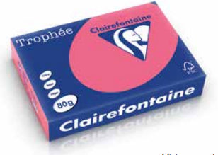 Clairefontaine Kopierpapier – A4, 80 g/m², rosa – für Inkjet, Laser, Kopierer – FSC, EU Ecolabel – 500 Blatt