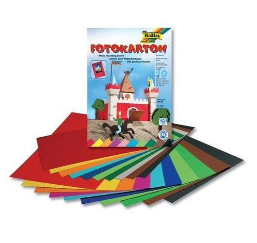 Folia Fotokartonblock – A3 – 300 g/m² – sortiert – 10 Blatt