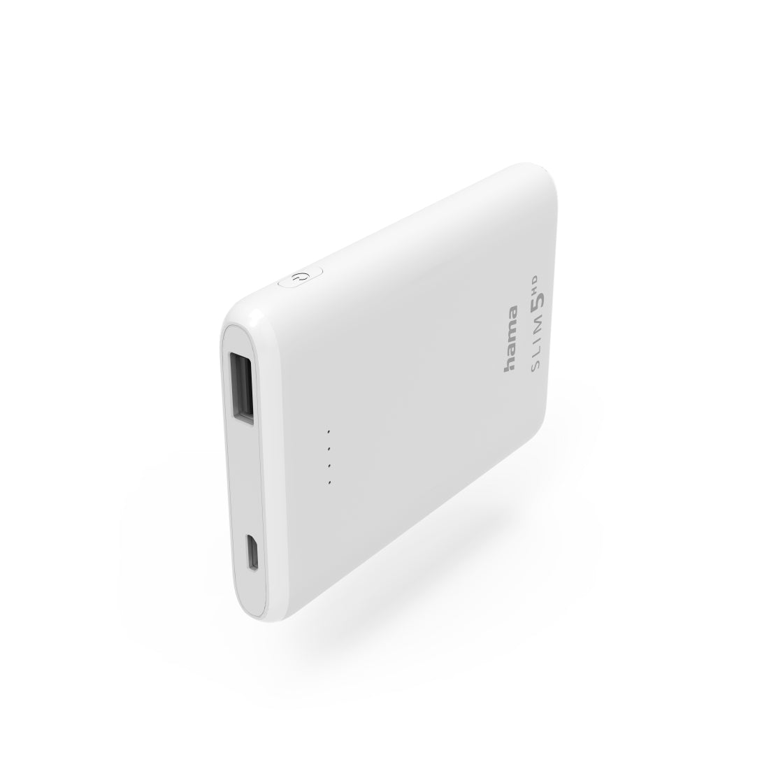 Hama Powerbank 5000 mAh, 1× USB-A, für Smartphones, Tablets, Notebooks, Weiss
