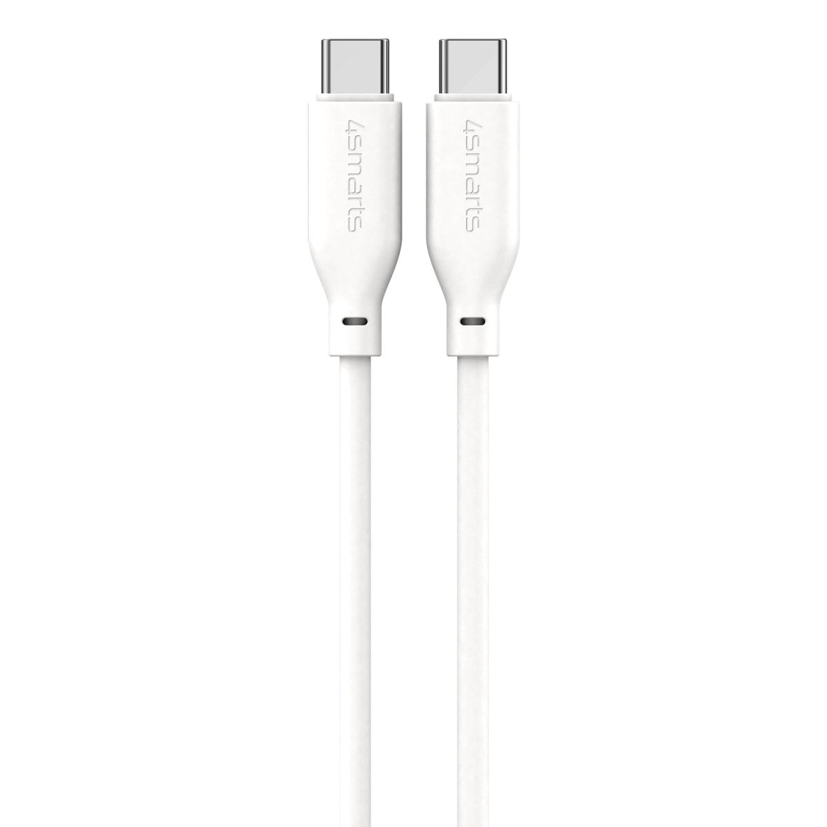 4smarts USB-C auf USB-C Kabel – USB 2.0 (480 Mbit/s) – 1,5 m – PD 60 W – TPE-Mantel – Weiss