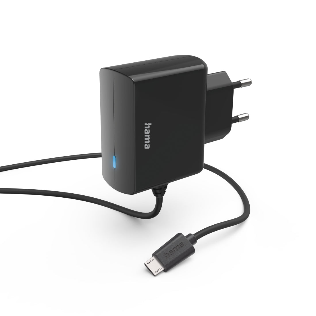 Hama 00201617 USB-Wandladegerät 6 W – Micro-USB-Kabel 1 m, 5 V/1,2 A×2 – Schwarz