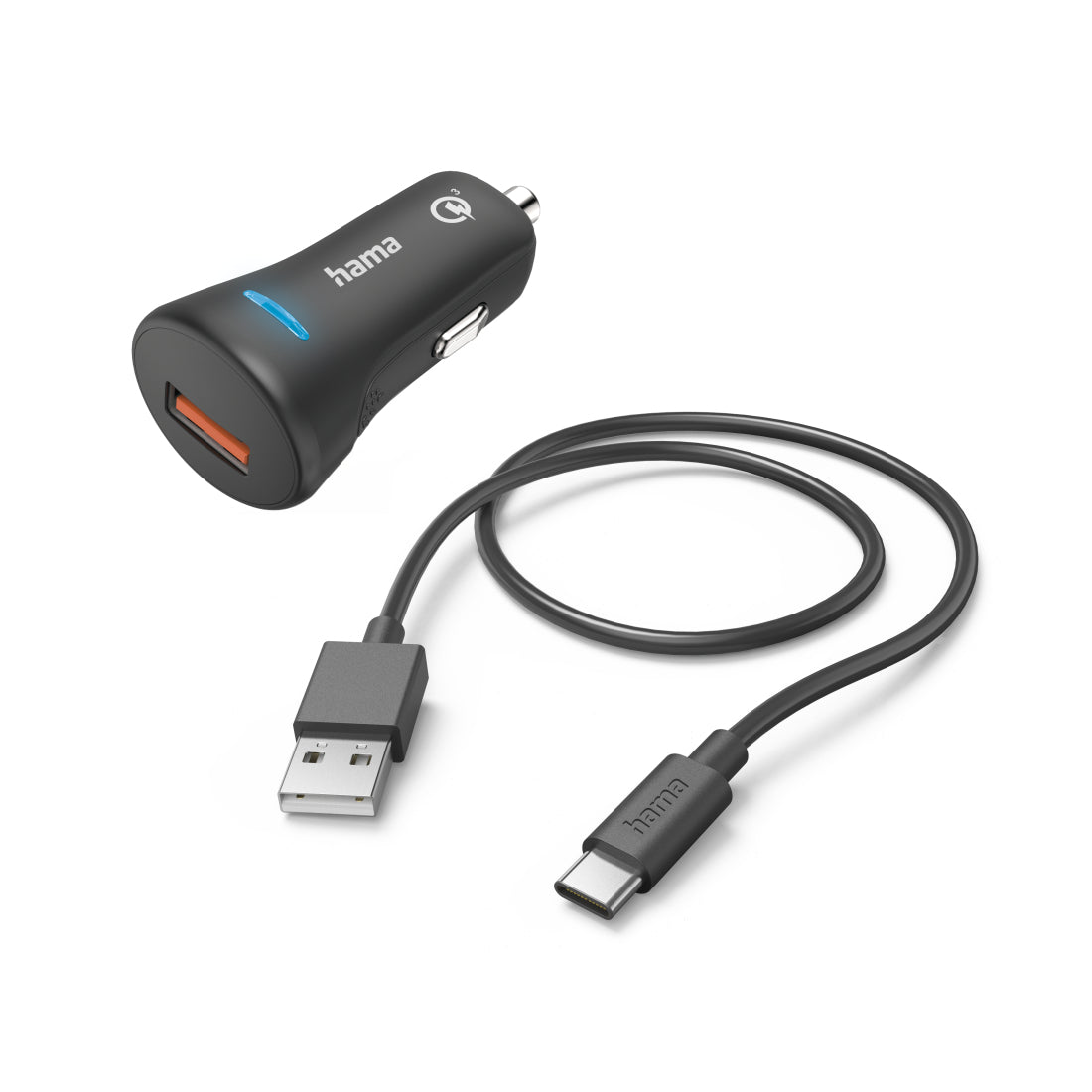 Hama 00201615 Auto-Ladegerät 20 W – USB-C×1 – QC 3.0 – 12–24 V KFZ-Stecker
