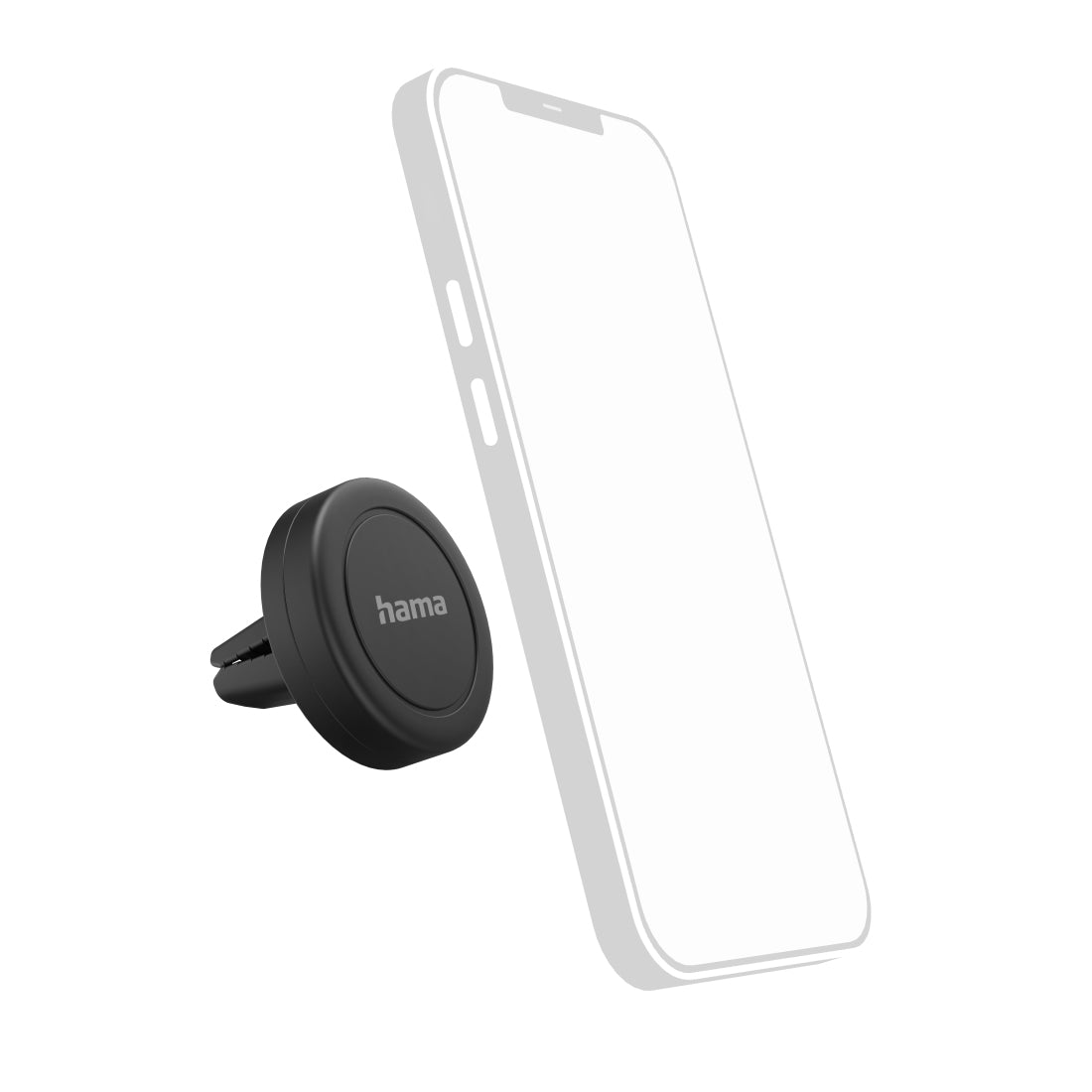 Hama Auto-Halterung (passiv) – magnetisch – Lüftungsschlitz – für Smartphones (Universal) – Schwarz
