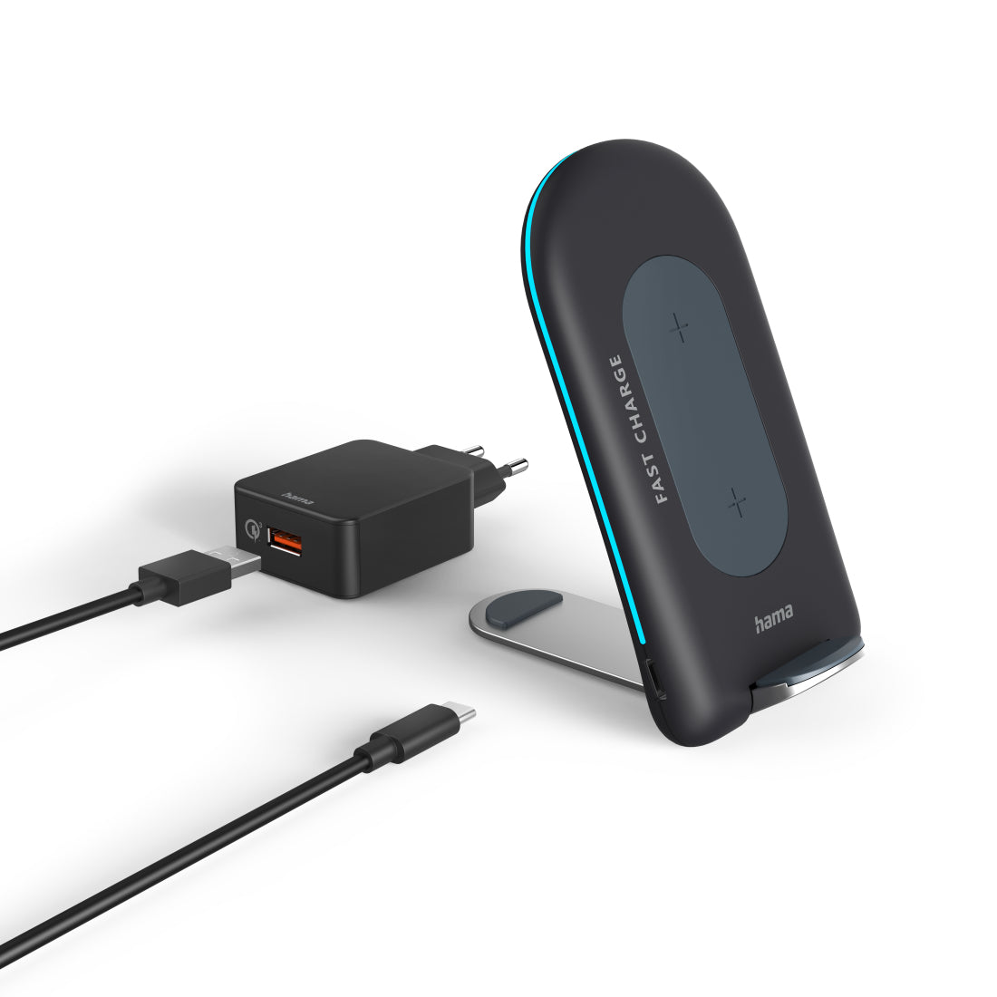 Hama Ladegerät – 15 W, Kabellos (Qi) – für Smartphones mit Qi-Standard