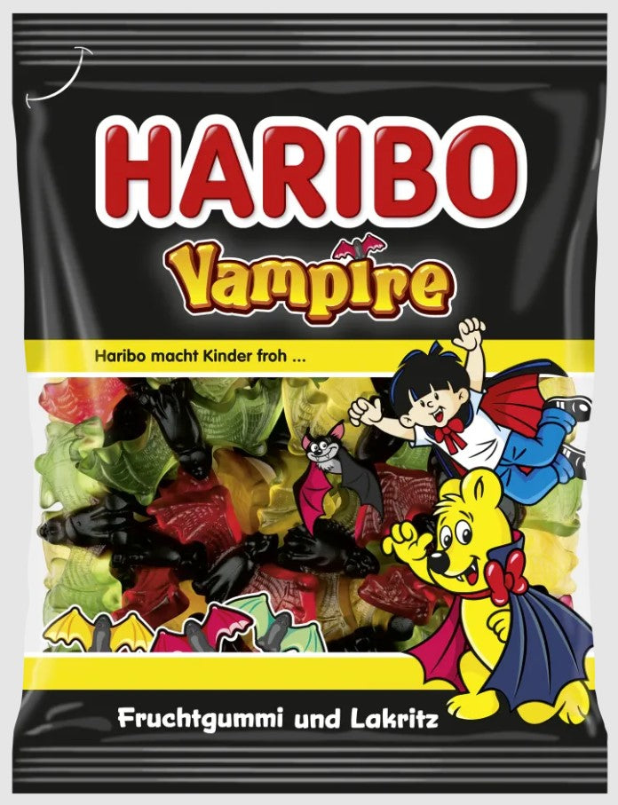Haribo Vampir Gummibonbons – Apfel, Kirsche, Zitrone
