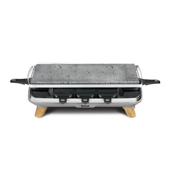 Tefal Raclette-Grill PR620DCH – 8 Personen, Steinplatte, 1350 W – Schwarz/Edelstahl